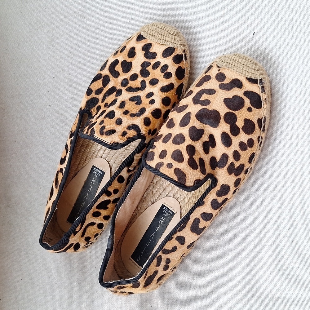 Steven by Steve Madden Lanii Leopard Espadrille Flats Size 7